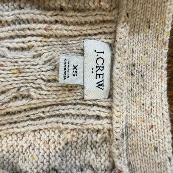 LOFT Cream Cable Knit Cardigan Sweater - Picture 2 of 2